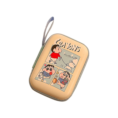 可爱蜡笔小新CCD相机收纳包便携小型相机保护套防摔数据线收纳盒