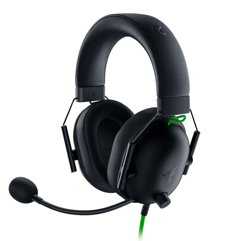 Razer雷蛇旋风黑鲨V2X头戴式电竞游戏耳机通讯麦克风7.1环绕声lol