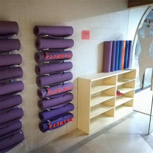 瑜伽垫收纳 泡沫轴架 瑜伽柱挂架放炮筒壁挂置物架子整理架多层柜