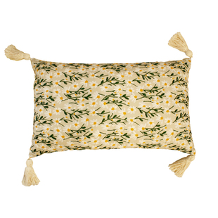 北欧小雏菊抱枕刺绣枕套子ins沙发靠垫车用腰枕轻奢民宿床头靠枕