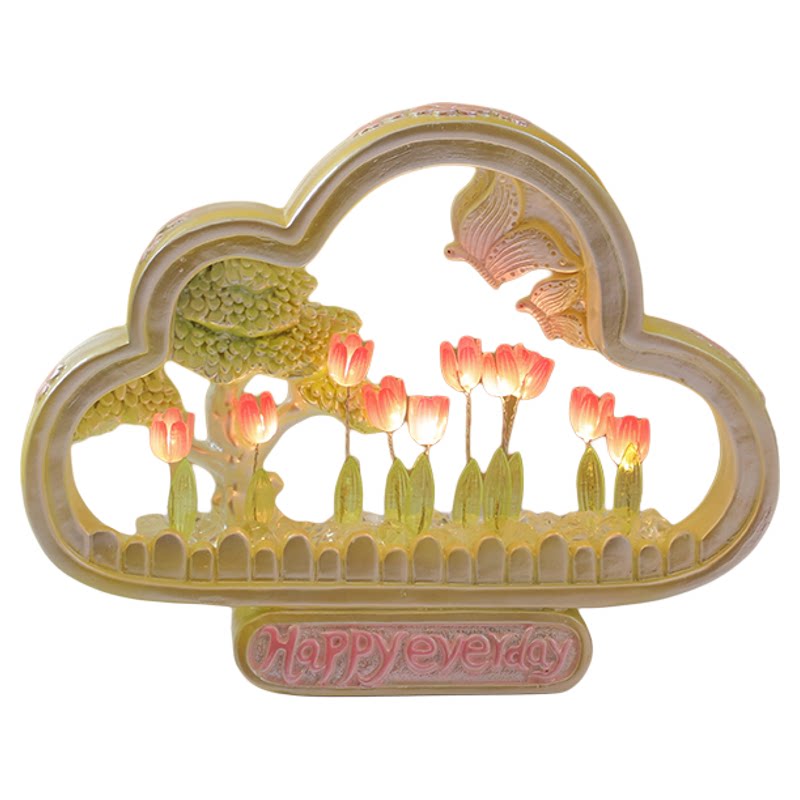 郁金香小夜灯手工diy生日礼物