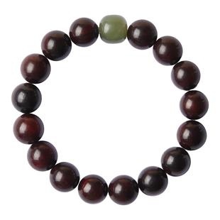 普陀山小叶紫檀手串男士官方旗舰店真品女士手链和田玉转运珠