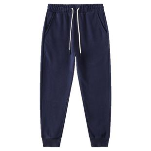 碳素磨毛紧密自发热手抓一体绒 480g藏蓝色螺纹收口保暖厚实卫裤