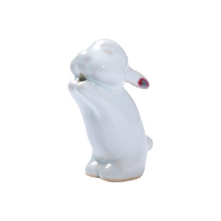 寻造非遗钧瓷窑变兔子摆件特色香插创意茶宠插花器个性手工艺礼品