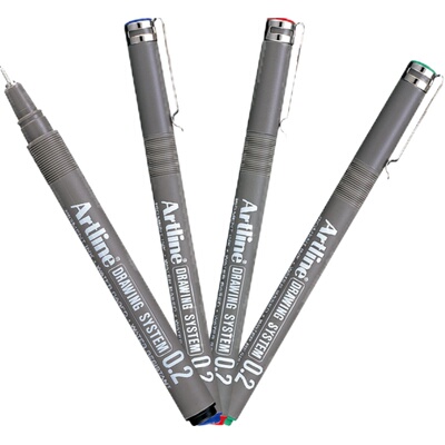 旗牌日本绘图蓝色勾线笔