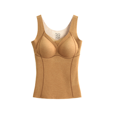 芬腾保暖背心女士带胸垫秋冬内衣