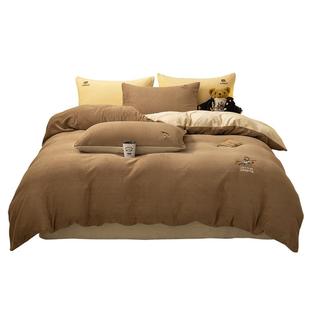 TeenieWeenie加厚双面牛奶绒被套单件2025新款珊瑚绒冬季加绒被罩