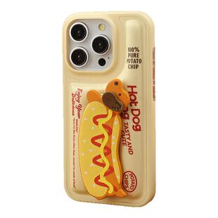 热狗支架苹果17iphone16promax手机壳趣味原创小众设计适用苹果15promax保护套新款iphone14pro可爱腊肠犬壳
