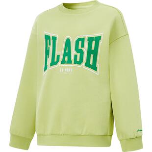 商场同款|李宁儿童卫衣男大童青少年印花套头衫运动春季针织童装