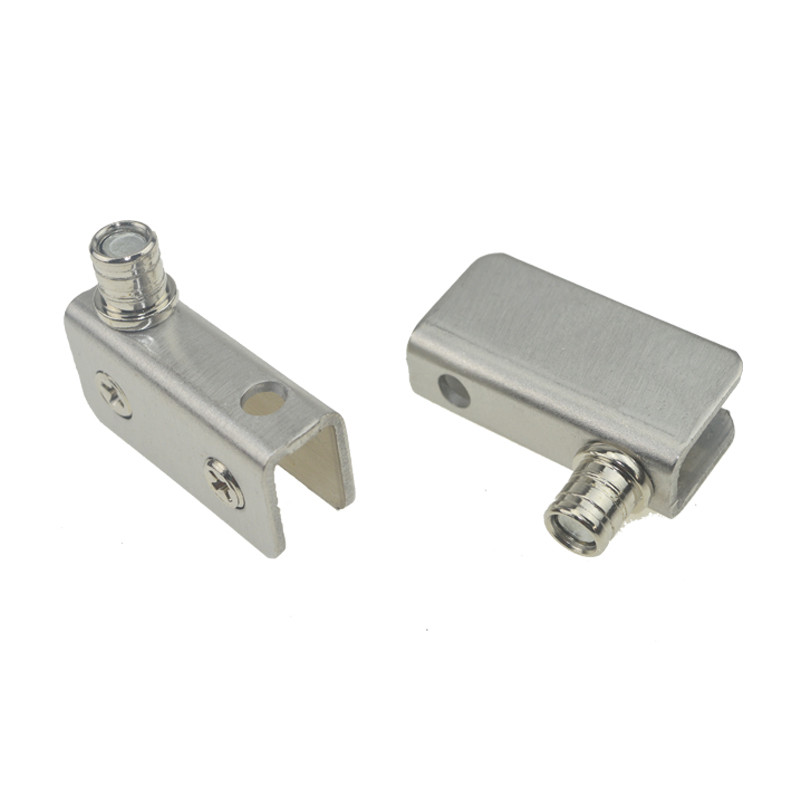 橱柜展示柜门上下夹轴玻璃门轴不锈钢玻璃上下合页柜子门轴小转轴