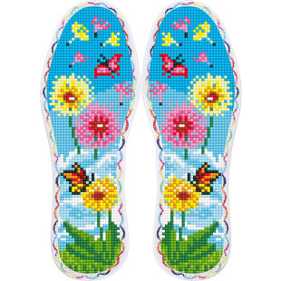 十字绣鞋垫2026年新款手工自己绣刺绣半成品七层棉布DIY花边鞋垫