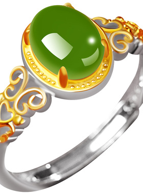 宫里上新天然正品碧玉戒指