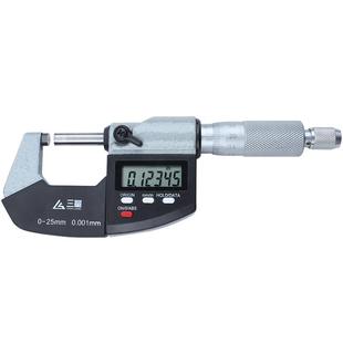 日本三量数显外径千分尺0-25mm高精度0.001电子螺旋测微器仪卡尺