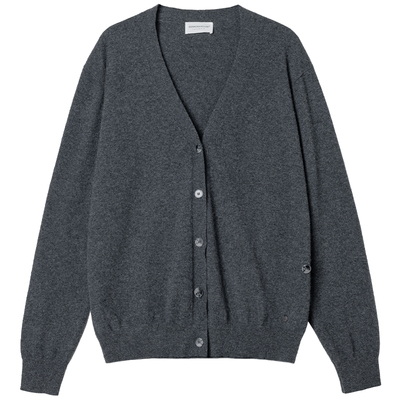 长袖v领山羊绒开衫羊绒衫女