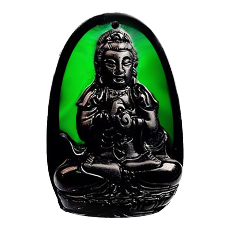 本命佛墨翠守護(hù)神男女生肖墨玉玉石吊墜觀音本命佛翡翠項(xiàng)墜轉(zhuǎn)運(yùn)
