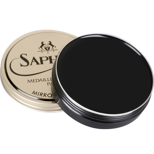 SAPHIR黑金鞋蜡硬蜡镜面蜡皮鞋快速上光抛光腊黑色无色透明莎菲雅