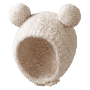 [绒心小熊]aqpa爱帕婴儿加绒帽子冬装保暖新生儿宝宝帽子护耳外出