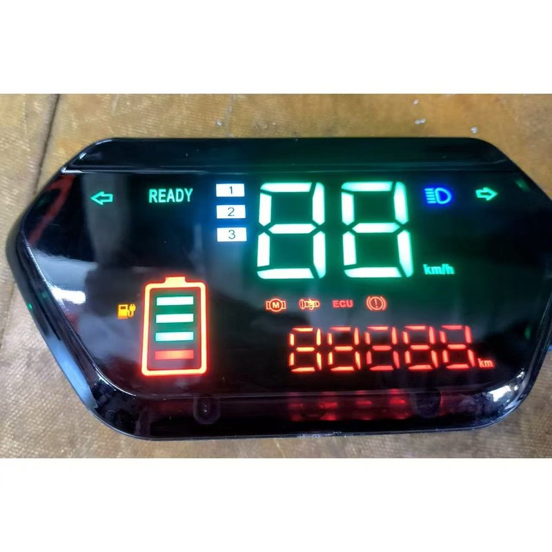 电动车仪表36V48V60V电动动哈雷车液晶仪表盘速度显示器总成配件