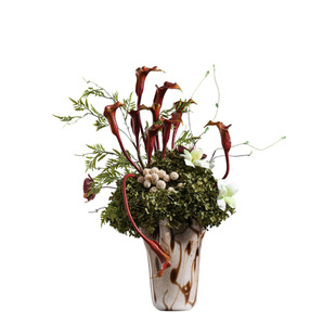 妖及 中古侘寂风花瓶花艺 酒店售楼部接待台吧台餐桌装饰品摆件