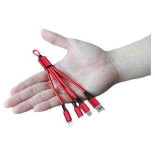 三个头数据线三合一款短便携1拖3头usb多功能typec充电宝线直批