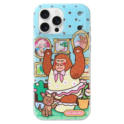 极光士多原创巨猩磨砂苹果手机壳