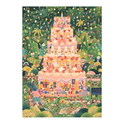 YouthWill 生日派对拼图 500 片 烫金拼图 生日礼物 蛋糕 礼盒