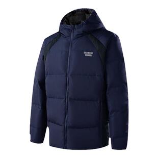 NBA官方勇士/湖人冬季鸭绒运动防风保暖短款面包羽绒服厚外套