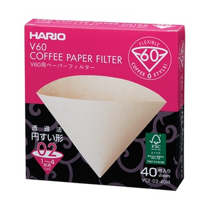 【自营】HARIO日本V60咖啡滤纸手冲过滤纸咖啡粉扇形过滤袋进口
