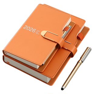 2026日程本便携式a6计划打卡自律效率本学习笔记本子小号免费刻字