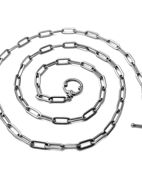 纯钛回形针项链TA1超轻不生锈