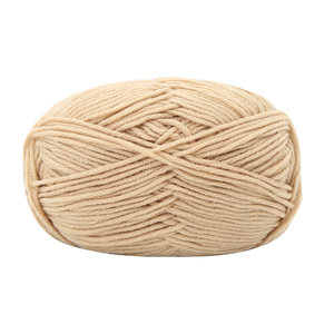 三利毛纺上海三利4股精梳棉牛奶毛线团手工编织diy钩针围巾材料包宝宝毛衣