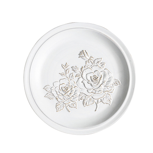 法式浮雕西餐盘牛排平盘陶瓷甜品盘水果盘家用早餐盘子好看的餐具