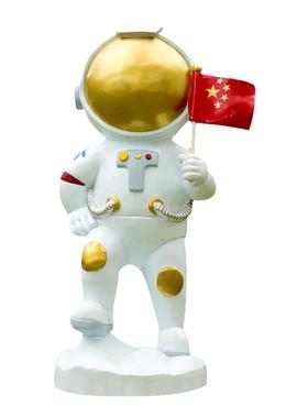 卡通宇航员玻璃钢雕塑摆件