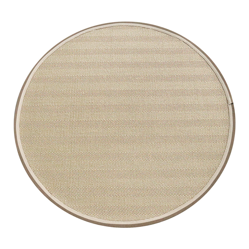 圆形剑麻客厅茶室地毯日式榻榻米家用防滑房间禅意书房地垫可定制