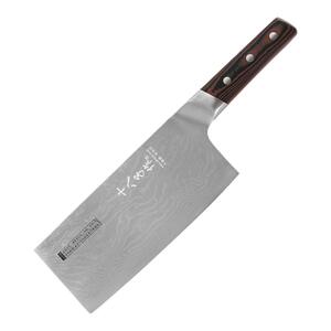 十八子作菜刀 家用厨房刀具切菜刀切片刀大马士革纹钢旗舰店正品