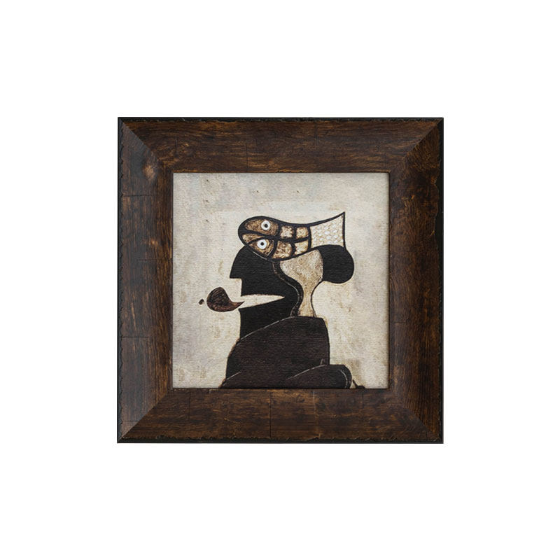 中古实木复古画框国画拼图