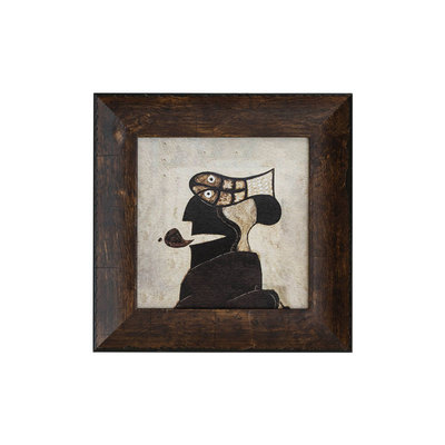 中古实木复古画框国画拼图