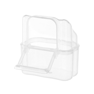 鹦鹉外挂鸟食盒防溅塑料弹簧门食盒鸟用虎皮喂食器喂水器鸟笼配件