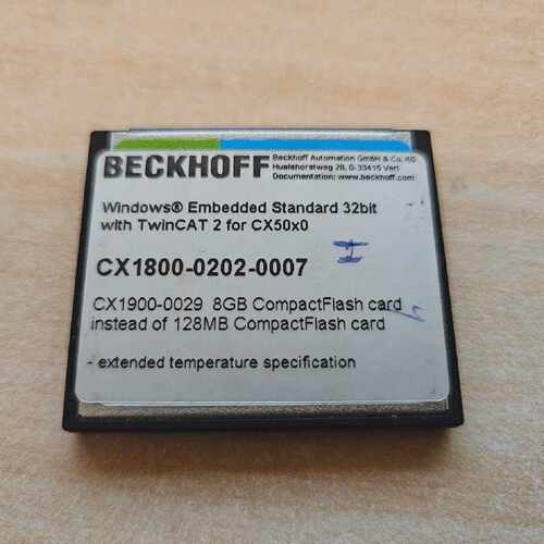 BECKHOFF CX1800-0202-007 plus SiliconDrive SSD-C01GI-3500