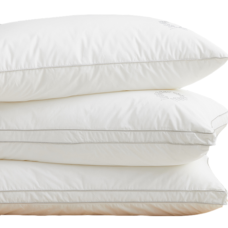  大樸A類枕頭護頸椎助睡眠仿羽絨纖維枕單人韓式家用枕芯一對裝
