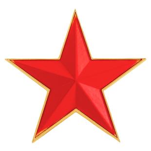 立体浮雕红色五角星徽章男帽徽包包饰品领花个性金属像章胸针别针