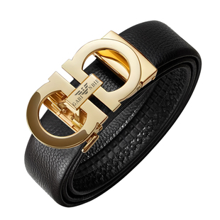 2026新款男士皮带真皮8字扣字母时尚潮流商务高档腰带纯牛皮裤带