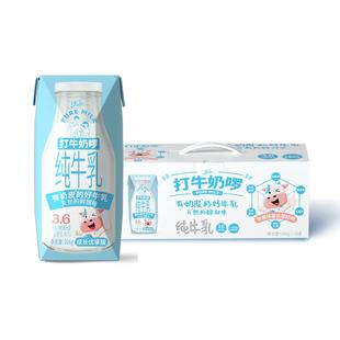 菊乐纯牛奶206g*10盒儿童纯牛奶全脂早餐奶整箱打牛奶啰【10月产