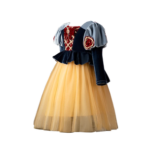 D.Bkyer童装女童白雪公主裙儿童女孩爱莎生日礼物小礼服裙子春装