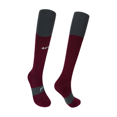 AR过膝运动压力袜子女款红色本命年春秋季跑步跳绳秋冬护膝长筒袜