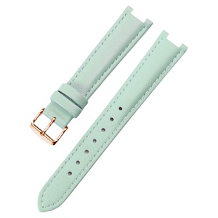 真皮手表带女适用天梭古驰格雅西铁城罗西尼阿玛尼芙丽MK凹口皮带