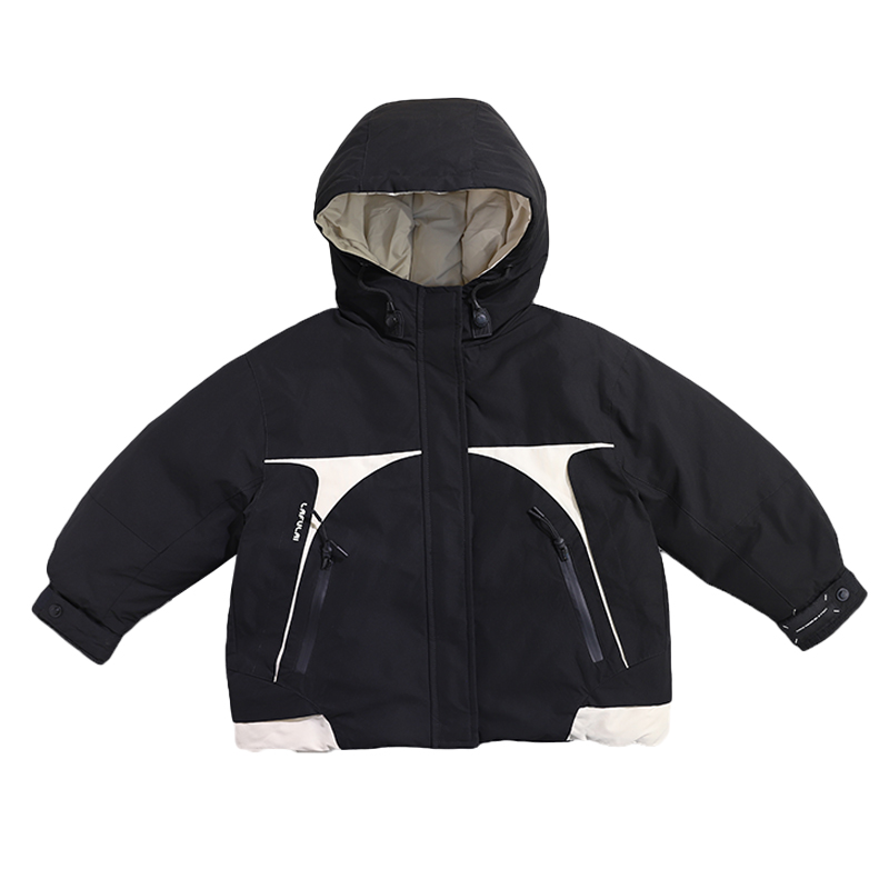 啦芙莱童装2024冬新款男女童90白鸭绒冲锋衣羽绒服中大童外套6506