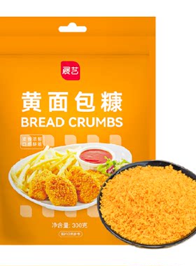 展艺黄面包糠油炸不回软耐炸酥脆