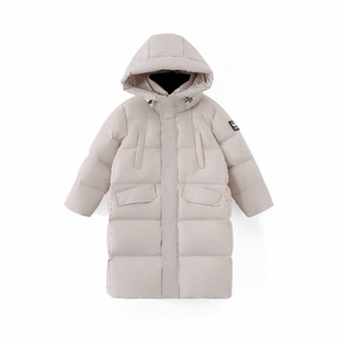 2025新款儿童羽绒服女童长款过膝冬季外套中大男童加厚极寒白鸭绒