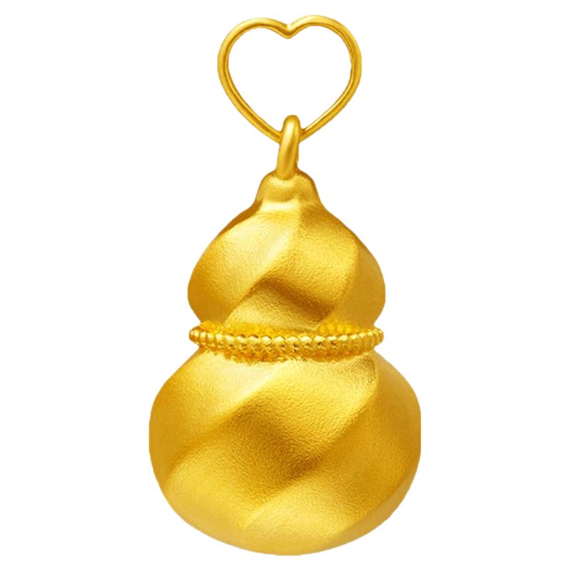 亚一黄金情逸金足金葫芦挂坠饱满葫芦古法工艺百搭通勤吉祥送礼